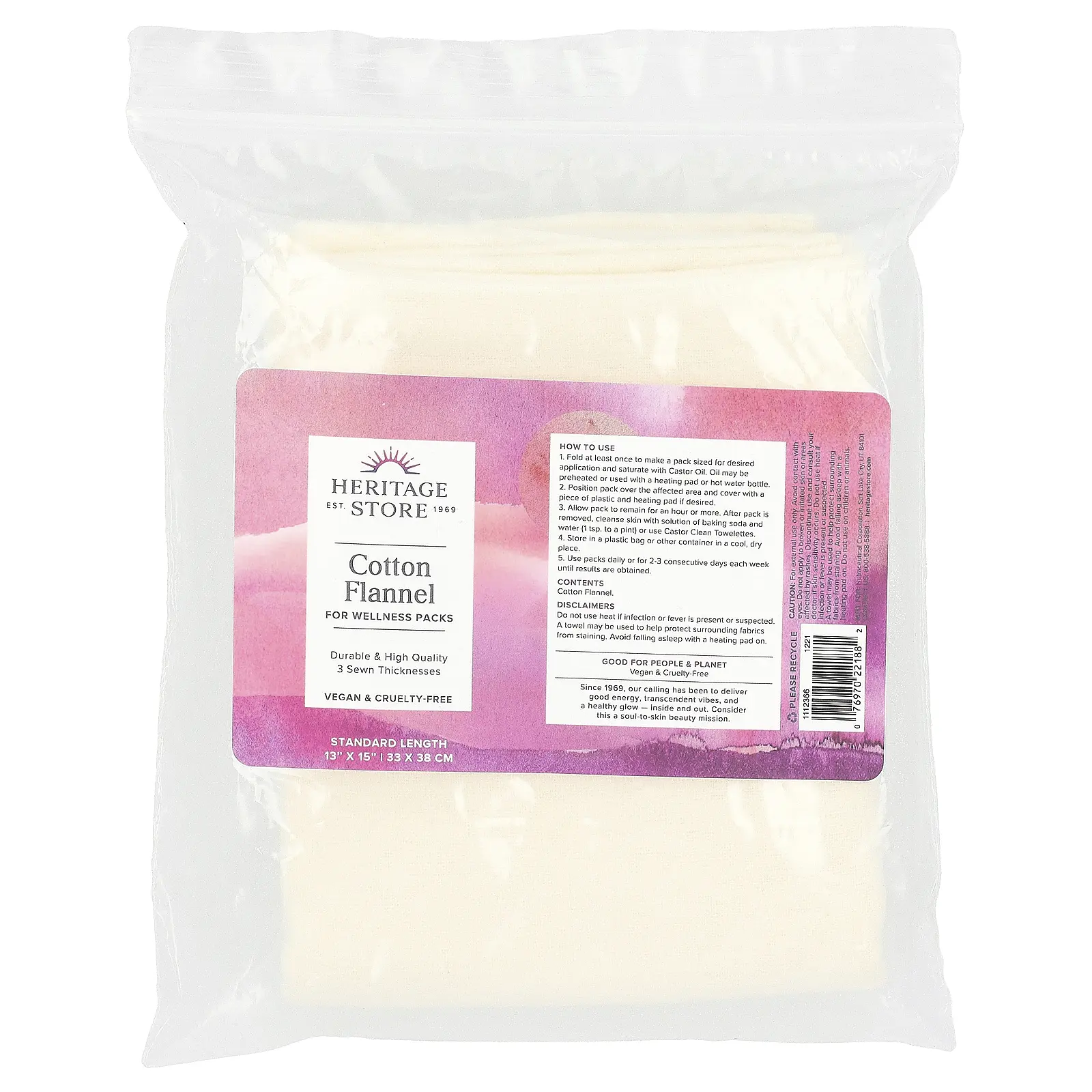 Heritage Store Cotton Flannel, 1 Flannel | HSA/FSA Eligible