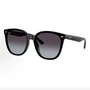 Pre-owned Brand new Ray Ban RB4379 Square Sunglasses, Gloss Black Frame Gradient Grey L（Do not purchase directly. Contact us for details.）ens