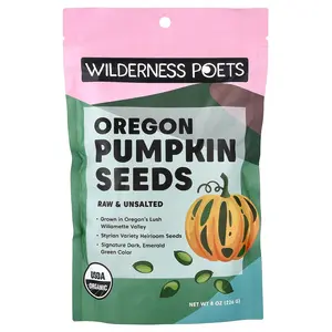 Wilderness Poets Organic Oregon Pumpkin Seeds, Raw & Unsalted, 8 oz (226 g)