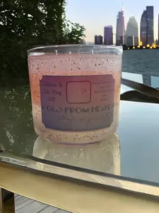 handmade home decor Glisten & Glo Bug Off Citronella candle-household candle with deodorant feature, 45 hour burn time