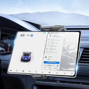 Car Dashboard Tablet Mount Holder, 360° Rotatable Suction Cup With Large Clamp Dash Phone Stand For iPad Pro 12.9/9.7/11/10.5/Air/Mini 6 5 4 3/Samsung Galaxy Tab/iPhone 15/14, 4.7"-12.9" Tablet & Phone