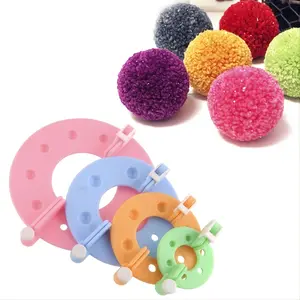 8pcs 4 Sizes Fluff Ball Weaver Pompom Maker Knitting Loom Kit, DIY Craft Tool Set, Perfect for Handmade Projects & Gifts