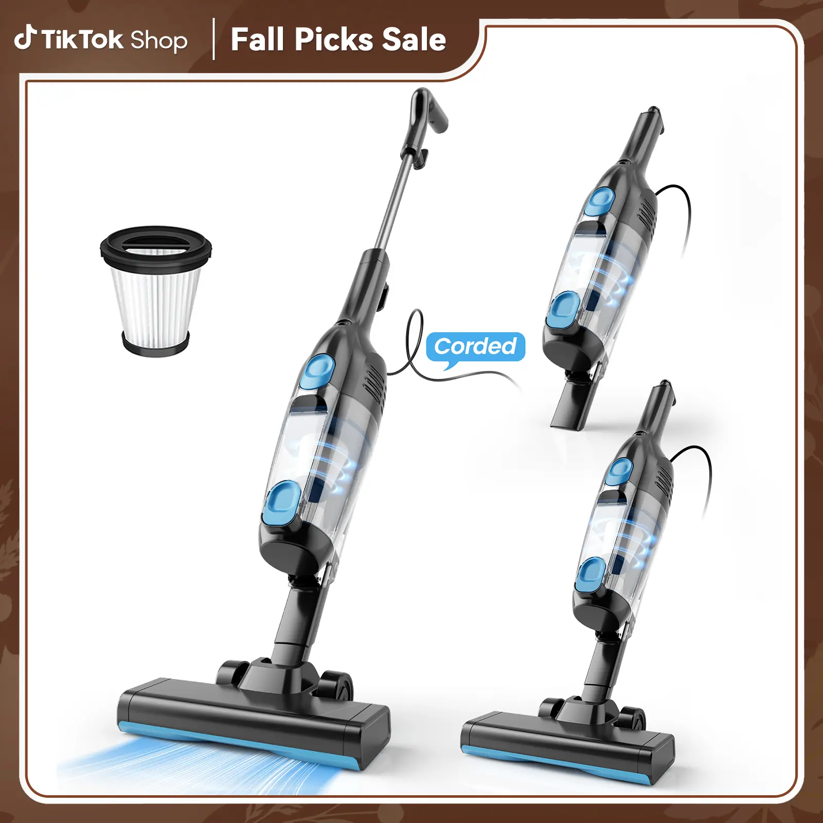 INSE R6X Corded Stick Vacuum, 15KPa Suction with 600W Motor, Ultra-Lightweight Bagless Upright Vacuum with Handheld for Home Hard Floor Hardwood Floor Pet Hair Car Cleaning home cleaning tools home appliances pet lovers home essentials #sohochic