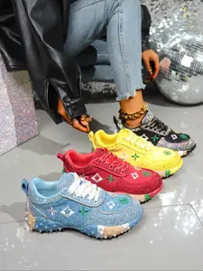 Unisex Casual Sneakers, Round Toe Low Top Design, Textile Upper Material, Rubber Sole, Perfect for Daily Wear & Trendy