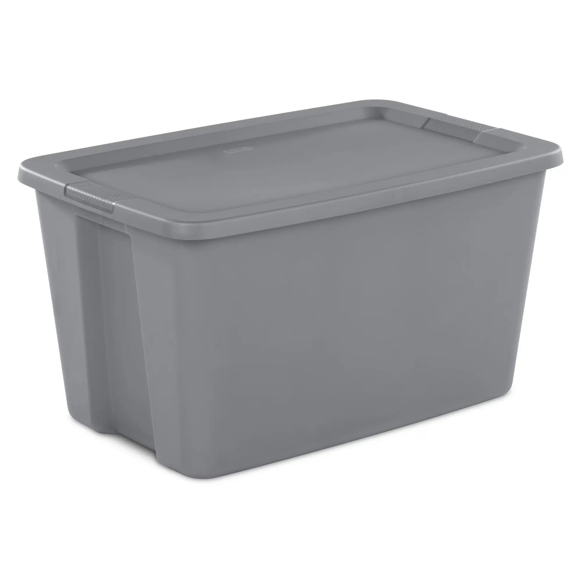 30 Gal Extra-Large Plastic Storage Bin with Snap-On Lid, Durable Home Organiser Storage Boxes, Gray