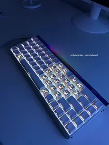 Aula Heart-Shaped Butterfly pbt Keycaps 21 Keys – Side Printed, RGB Shine Through, Standard Profile for Mechanical Keyboard only keycaps pc accessories
