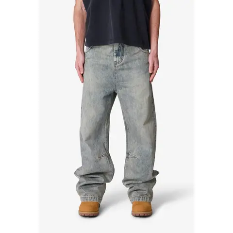 mnml Baggy Moto Denim - Vintage Blue