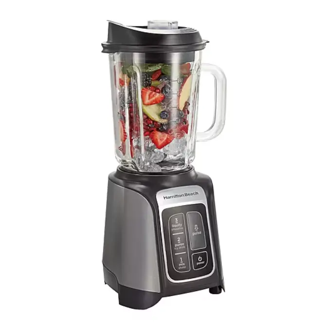 Hamilton Beach Powermax 3-Speed Blender, 1680 watts, 48 oz,  leak-resistant lid has an easy-pour spout, Shakes & Smoothies, Tabletop blender, Professional blender