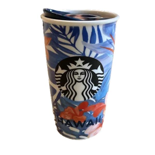 Starbucks 2015 Hawaii Hibiscus Flower Dot Collection Tumbler - 12 oz (New in Box)