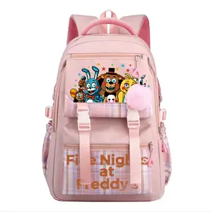 Computer Backpack FNAF Casual Backpack for Men andWomen Travel Backpack Casual Backpack with Adjustable Shoulder Straps - Pink