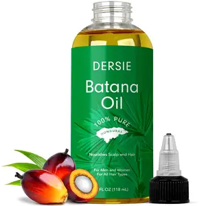 Dersie Batana Oil for Hair Growth: Dr Sebi Organic Raw Batana Oil from Honduras - 100% Pure & Natural - For Thicker & Stronger Hair - 4 FL OZ