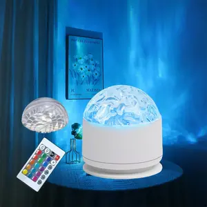 2 in 1 Galaxy Light, 16 Color Aurora Night Light Projector, Ocean Wave Projector with Remote Control, USB Recharge Northern Lights Projector for Bedroom Home Decor Gifts, Atmosphere Light (Aurora & Wave)