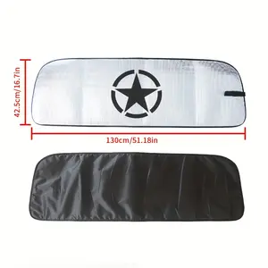 Windshield Sun Shade For Jeep for Wrangler JL 2018-2023 |   Fit Front Windshield Protector With 4-Panel Design |   UV Protection, Waterproof & Snowproof Cover -All-Season Anti-Fog Sunshade For JL Accessories