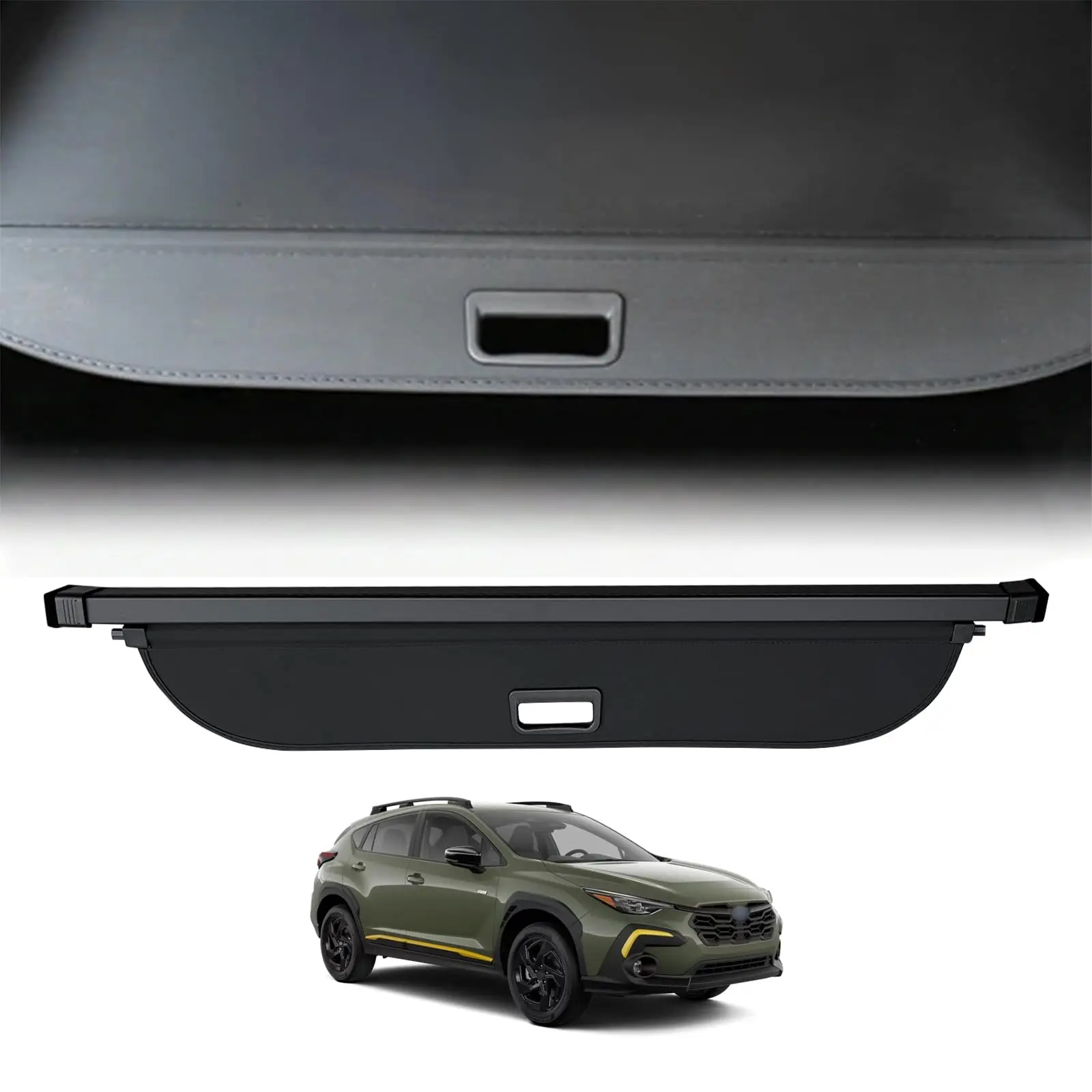 2024-2026 Subaru Crosstrek – Retractable Trunk Cargo Cover | Privacy Sunshade & Cargo Security Screen | Extra Canvas Layer Included backtoschool