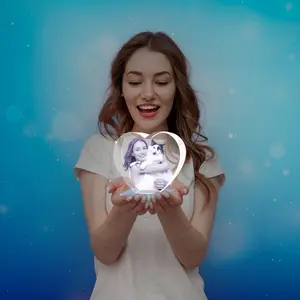 Large Heart 3D Crystal