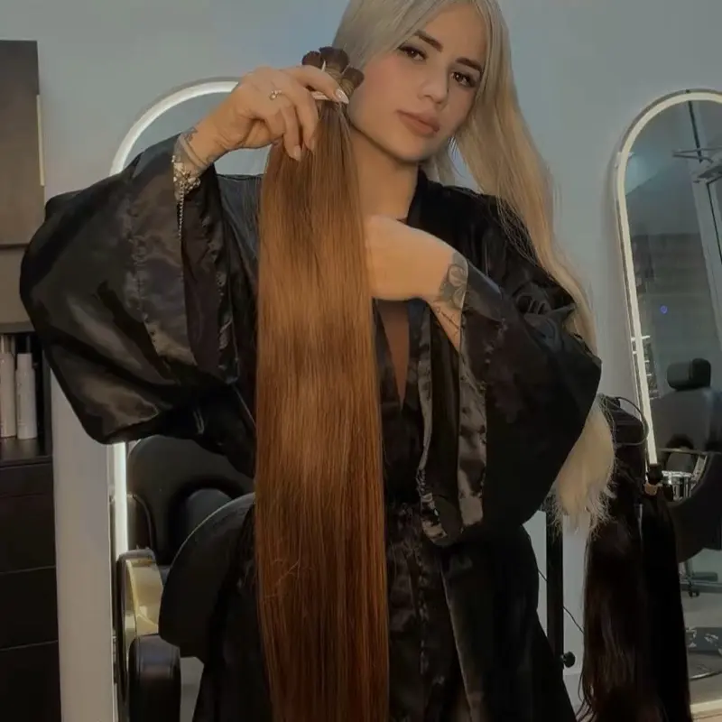Extensiones de Cabello Humano Color Caramelo Miel 28 pulgadas 100 gramos