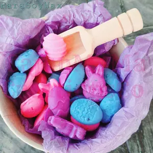 Easter Wax Melt Scoopies - Assorted Colors in Wax Melts for Scents & Decor - Fun Candle with Wooden Spoon for Home and Gifts