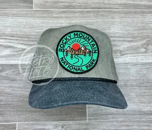 Rocky Mountain Nat’l Park on Sand / Charcoal Stonewashed Rope Hat