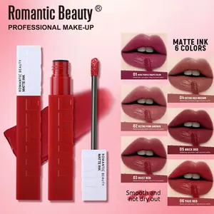 Romantic Beauty Matte Lipstick, Long-Lasting, Easy to Apply, Natural Glow, Available in 6 Colors, Non-Sticky, Enhances Complexion, Luxurious Long Lasting