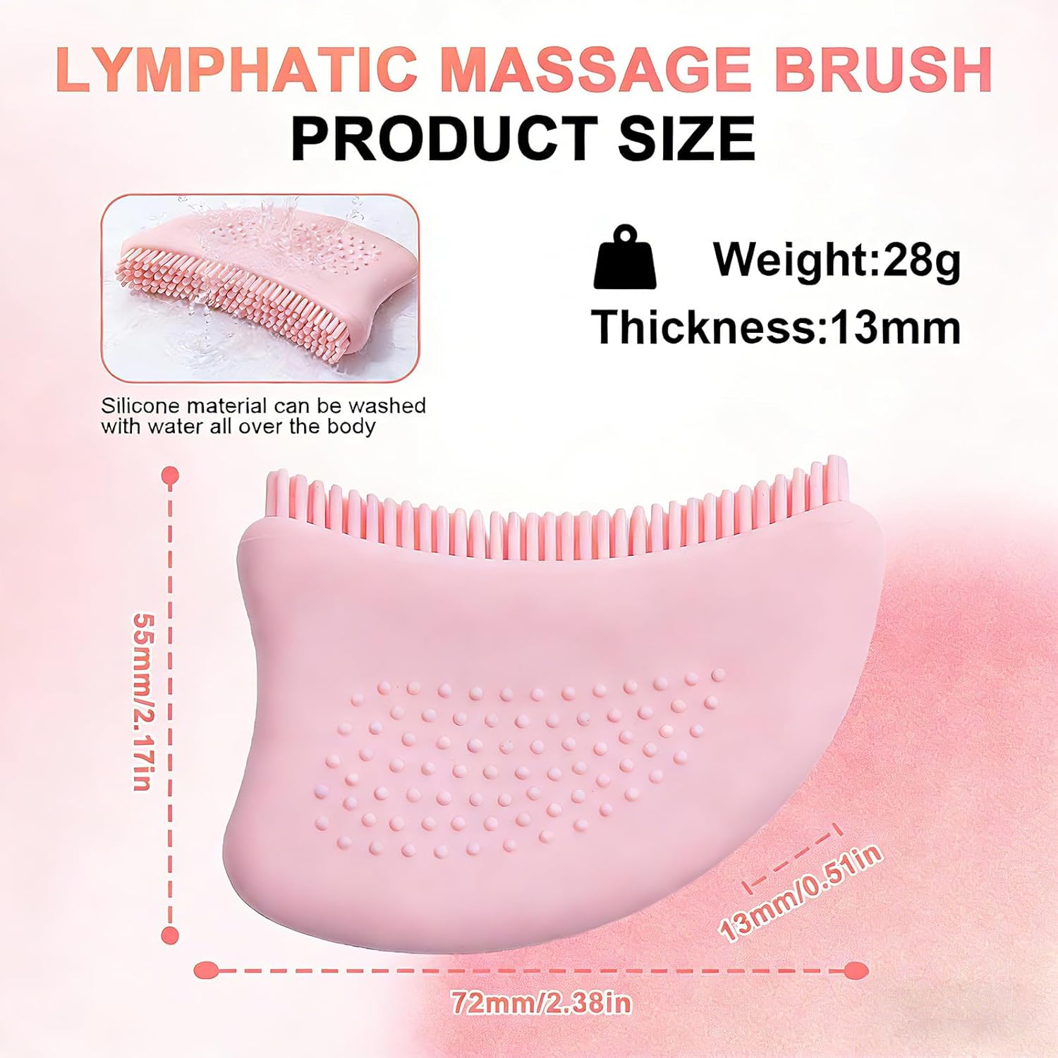 Silicone Lymphatic Contour Face Brush Set for Jawline Sculpting & Neck Drainage, Soft Silicone Detox Massager for De-Puffing, Facial Contour Enhancement, Circulation Boost & Sensitive Skin Care