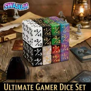 48-piece MTG Counting Dice Set (8 Colors), Life Counter Token Dice Set, Polyhedral Dice Set, Suitable for MTG, TCG, Card Game Accessories