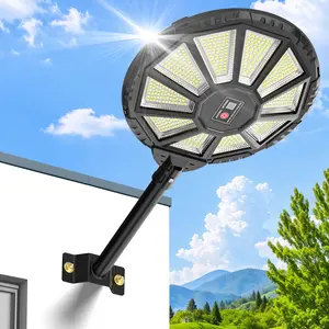 Solar Lights Outdoor, 590LED 6500K Flood Light Dusk to Dawn, Solar Outdoor Lights with Motion Sensor, IP66 Waterproof Solar Street Lights Outdoor for Yard, Pools