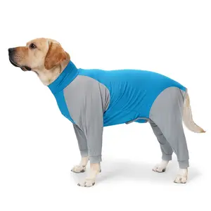 Dog Recovery Suit, Universal Size, Abdominal Wound After Surgery Wear, Extended Wear, Prevent Licking Wounds, Prevention of Licking, E-Collar & Cone Alternatives, Long Sleeve Postoperative Shirts Dog Pajamas Prevent Shedding