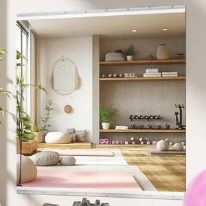 Home Gym Mirror, 48'' x 24'' x 2 count, Large Full  Mirror for Yoga, Frameless Tempered Glass, Wall Mounted for Home Gym, Garage, Bedroom, Bathroom