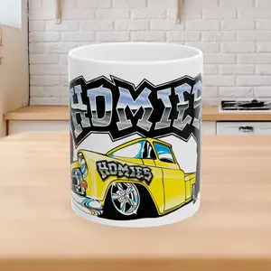 Lil homies, Homies Mugs, 90s style Chicano mugs, cholo, Chicana cups, chola style, vato, lowrider, street, custom mugs, 90s style gifts Classic Drinkware Retro Stylish Ceramic Drink Washable Coffee Peace Beverage Tumbler Tear Reusable Reuse