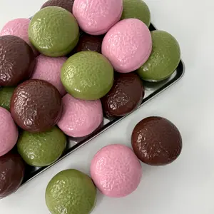 Mochichi Handmade Stress Ball Duo,  Chocolate & Matcha Pie Crunch Squishy Toy, Slow Rising Fidget Squeeze Toy for Stress Relief, Squeeze the Stress Away