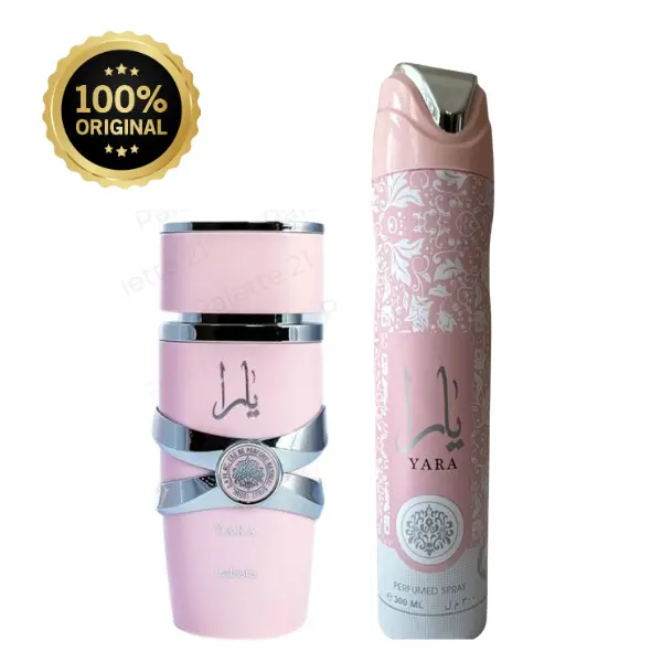 (Combo) Lattafa Yara - Yara Perfume 3.4 oz and Yara perfumed spray 300 ml yara perfume