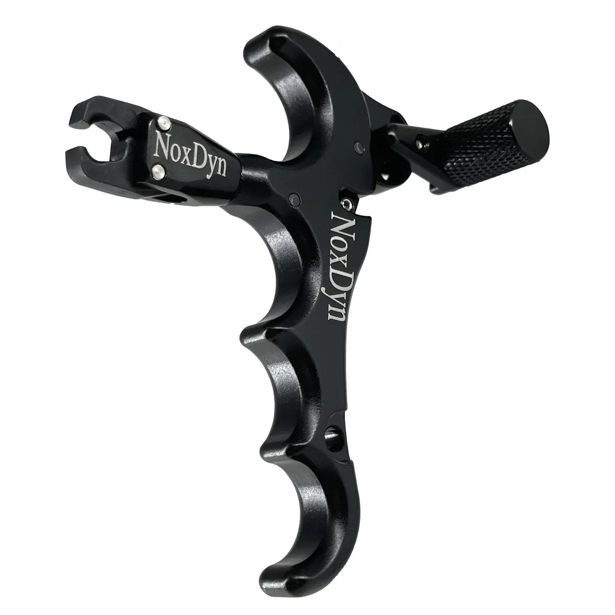 NoxDyn Bow Release 360° Rotatable 4 Fingers Thumb Archery Aids (Pure Black)