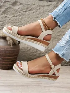 Women's Fashionable Wedge Sandals, Casual Comfortable Sandals for Summer, Lightweight Breathable Sandals for Daily Wear, Walking Shoes