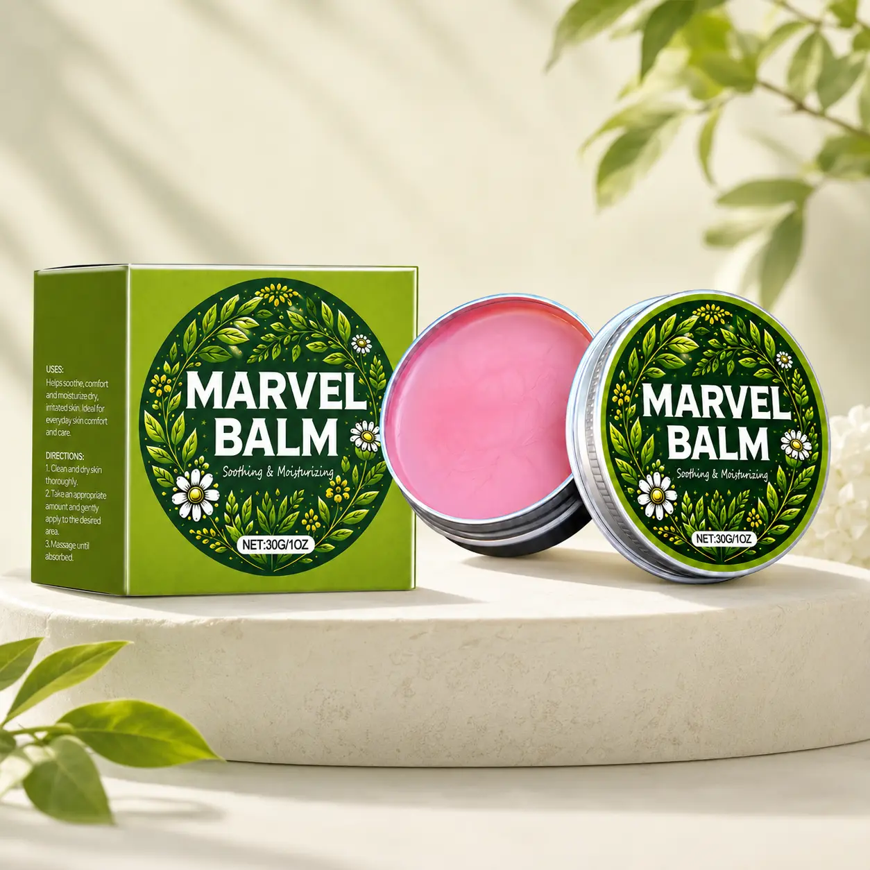 Natural Herbal Soothing Ointment | Botanical Formula for Dry Skin Comfort and Daily Leg Care | Multi-Purpose Skin Balm, 30g/1oz Body Moisturizer