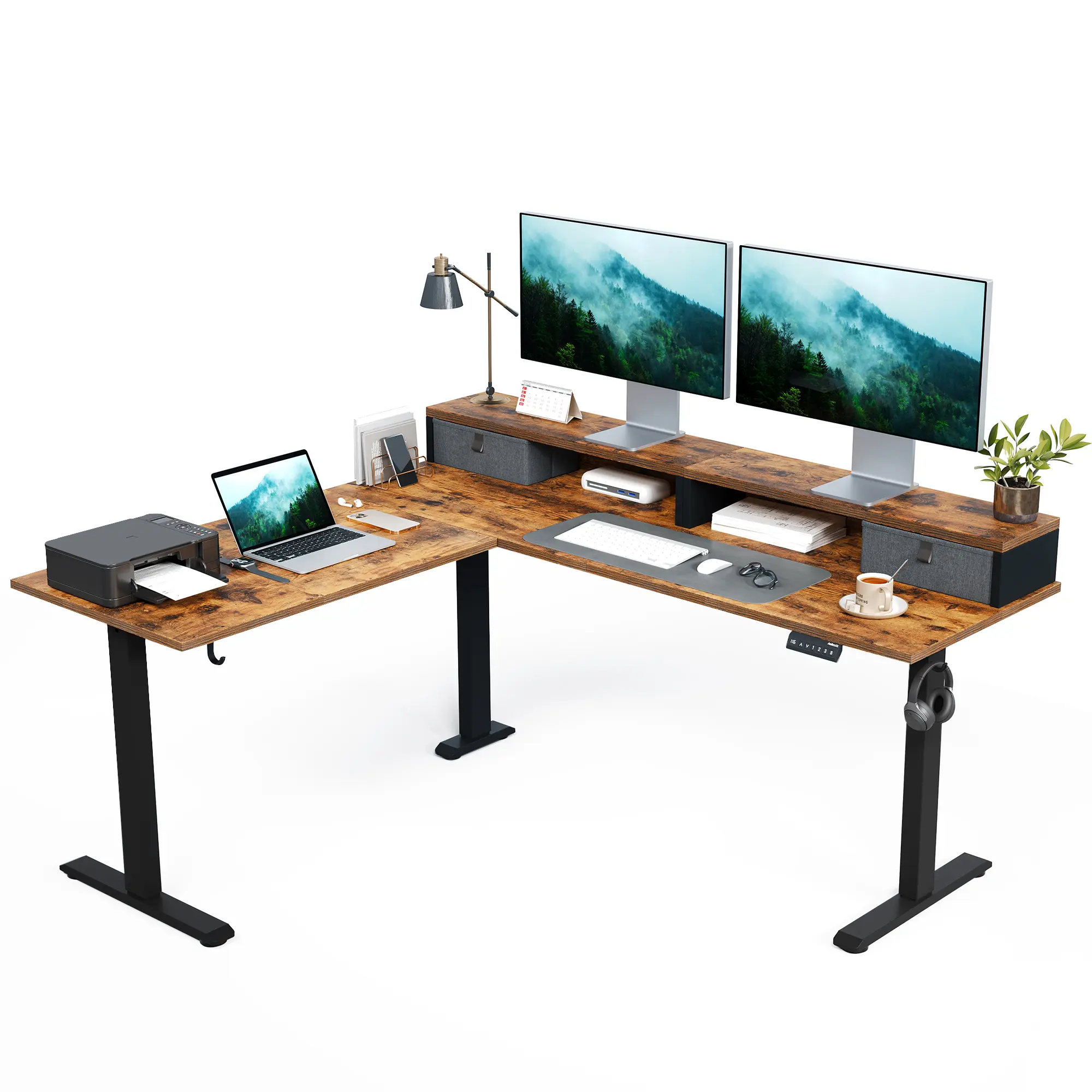 Rustic Brown with Drawers