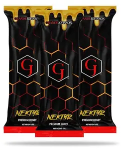 2026 Nektyr - Organic Premium Natural Pure Honey with Jelly Bee Pollen - Pack of 3