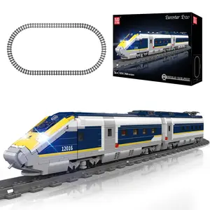 Mould King E320 Train Building Blocks Set, 1948 Pcs City Locomotive Model Kits with LED Lighting, APP/Remote Controlled Train Toy, Home Decoration Gift for Adult