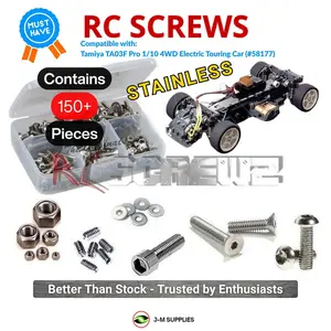 RCScrewZ Stainless Screw Kit tam263 for Tamiya TA03F Pro 1/10 4WD Electric Touring Car (58177) | SET