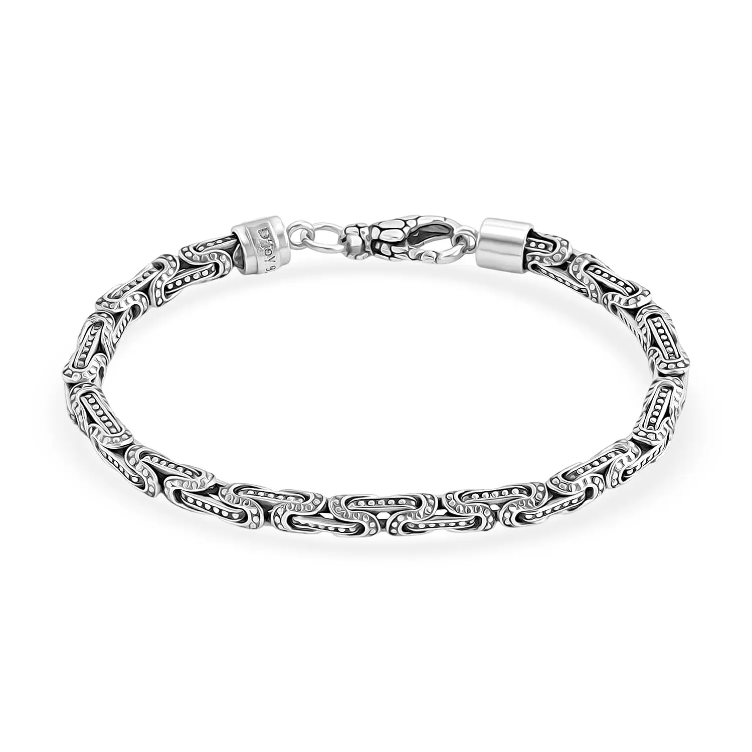 D'Joy Bali Legacy Sterling Silver Byzantine Bracelet (6.50 In) (15.50 g)