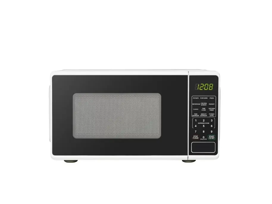 Mainstays 0.7 Cu Ft Countertop Microwave Oven - 700 W, White Household Kitchen Combination Convection Appliance