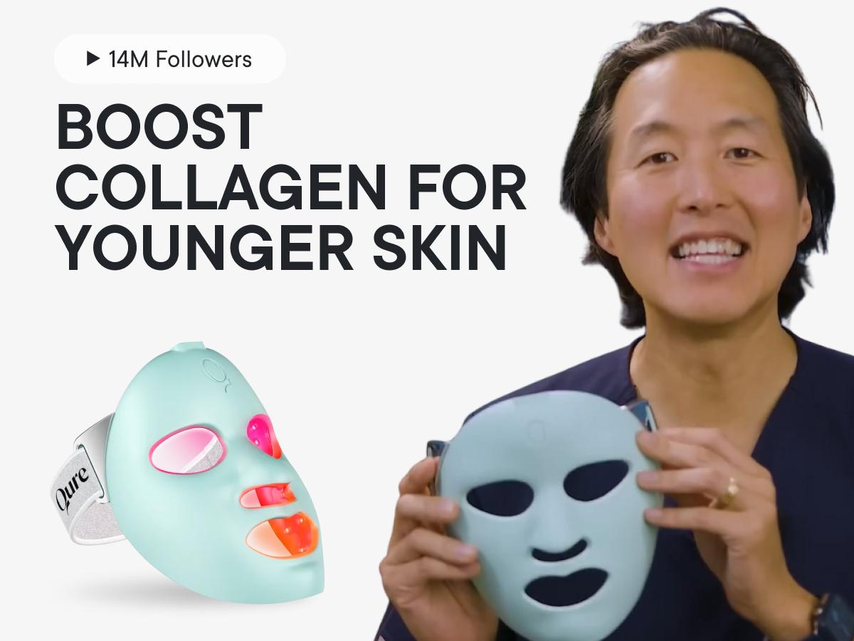 Qure LED Light Therapy Mask for Face - FDA Cleared for Wrinkles & Acne Treatment with 3 Modes, 5 Facial Areas & 5 Lights: Red, Deep-Red, Blue, Amber & Infrared, 3-Min Daily, Eye-Protection, Smart App Qure LED Light Therapy Mask for Face - FDA Cleared for Wrinkles & Acne Treatment with 3 Modes, 5 Facial Areas & 5 Lights: Red, Deep-Red, Blue, Amber & Infrared, 3-Min Daily, Eye-Protection, Smart App