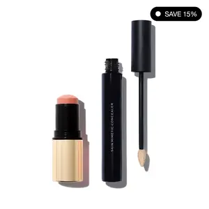 The Two Step Essentials Set – Includes Skin Mimetic Concealer + Cream Stroke Blush Stick