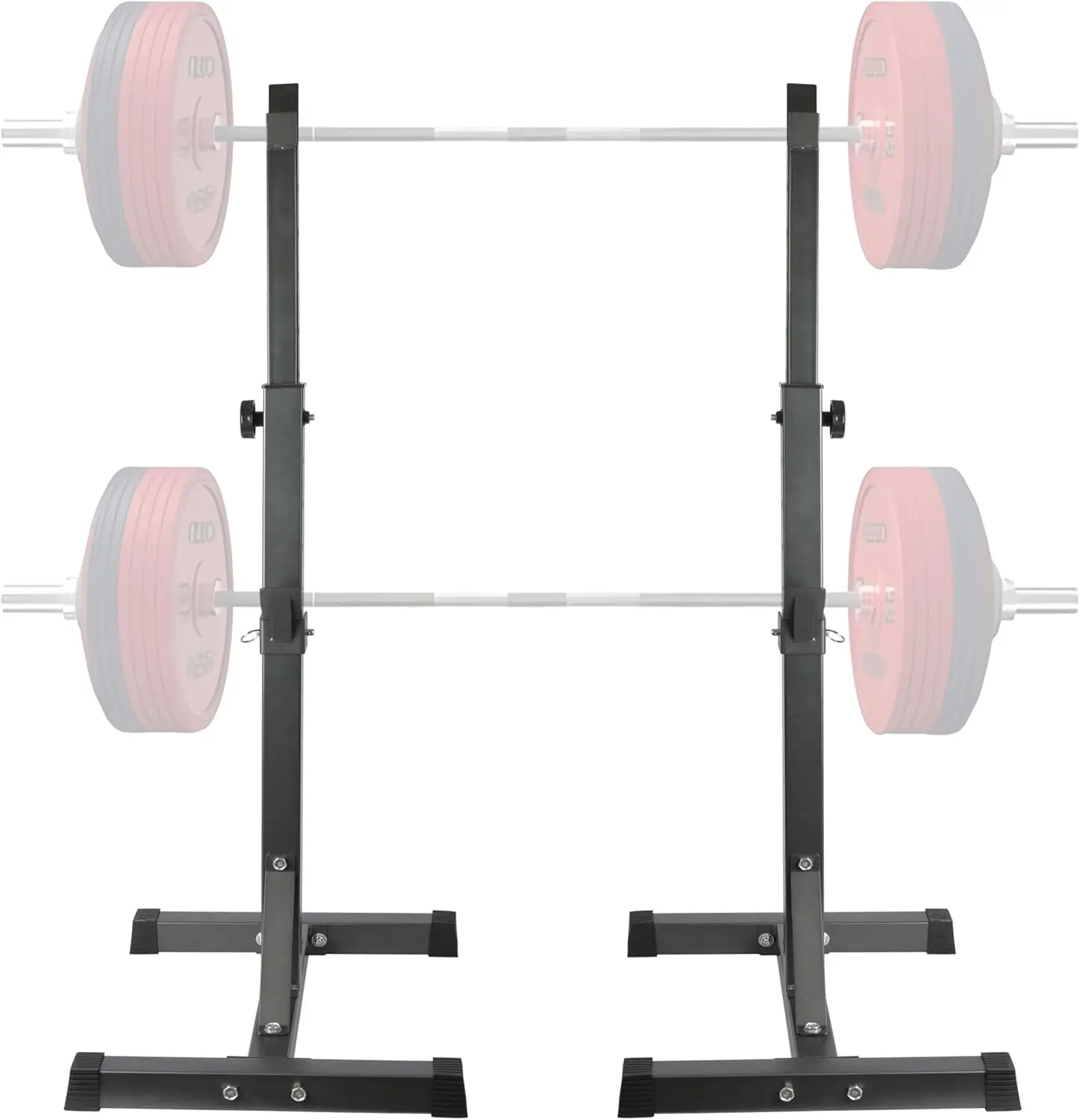 Adjustable Squat Rack Standard 550LBS Capacity 40-66 Inch Solid Steel Squat Stands Barbell Free-press Bench Home Gym Portable Dumbbell Racks Stands