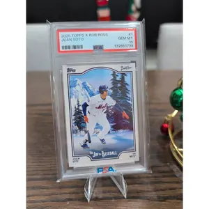 PSA 10 2025 Topps X Bob Ross the Joy of Baseball - Juan Soto #1 New York Mets