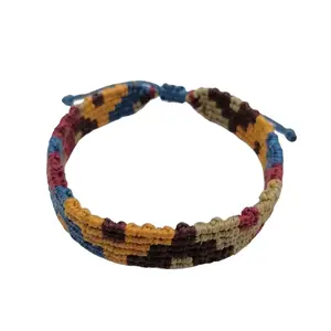Chakana Inca Bracelet Ancestral Art Hand Woven