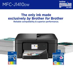 MFCJ1410DW Work Smart 1410 Wireless Color Inkjet All-in-One Printer with 2.7" Color Touchscreen Automatic Duplex Printing & Wireless Connectivity