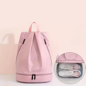 Durable Gym Backpack with Shoe Compartment, Lightweight Wet Dry Swim Bag for Pool and Beach, Water Resistant Sports Daypack for Camping and Travel Essentials