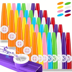 8/16pcs 11.5cm Plastic Kazoo - Vintage Classic Vocal Wind Instrument, Portable Music Production Background Accompaniment, Easy-to-Play Party Sounding Props for Music Enthusiasts