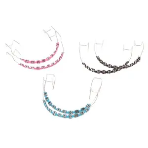 1pairColorfulHookTemporaryToothDecorationWithMetalWiresMetalBracketAndOrthodonticLigatureTiesDentalDecorations
