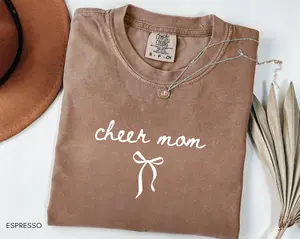 Cheer Mom Shirt, Custom Cheer Shirt, Game Day T Shirt,, Cheer Mama Shirt Bows, Cheer Team Shirt, Custom Cheer Mom Shirt, Custom Cheer Tee Cotton Fit